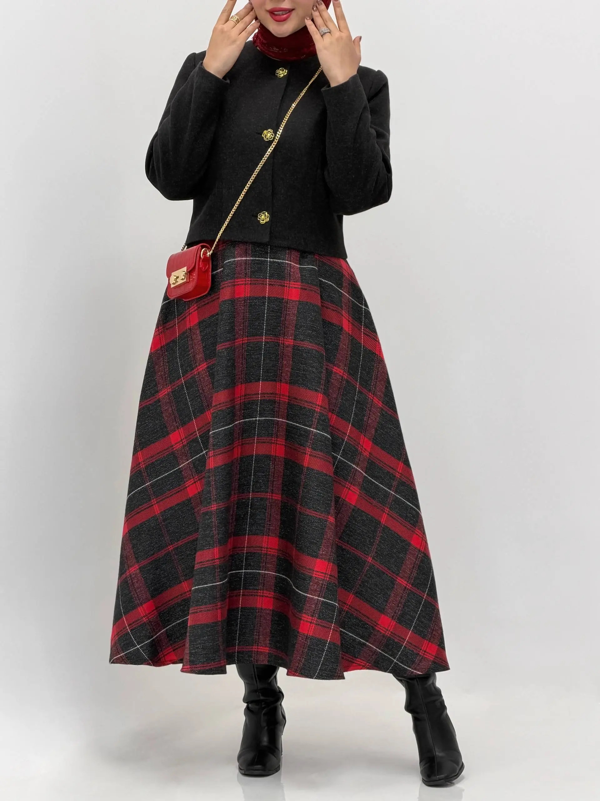 3864-کت و دامن لاوین